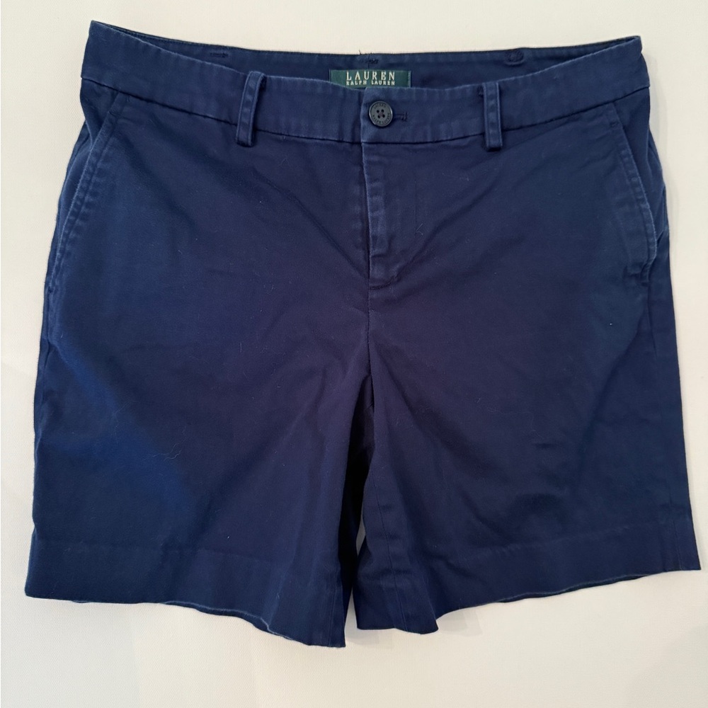 Ralph Lauren Shorts Women’s Navy Chino Shorts – Classic Fit, Size 4